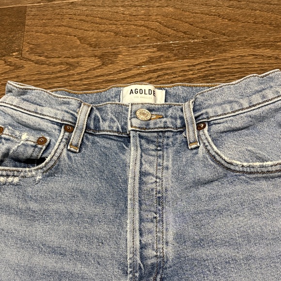 Agolde Light Blue Slim Leg Jeans - Picture 3 of 13